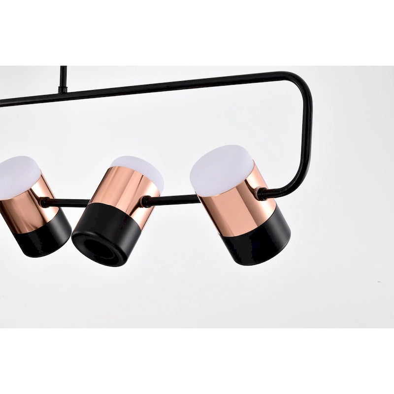 Îlot de cuisine réglable Witny de 122 cm avec 6 lumières
