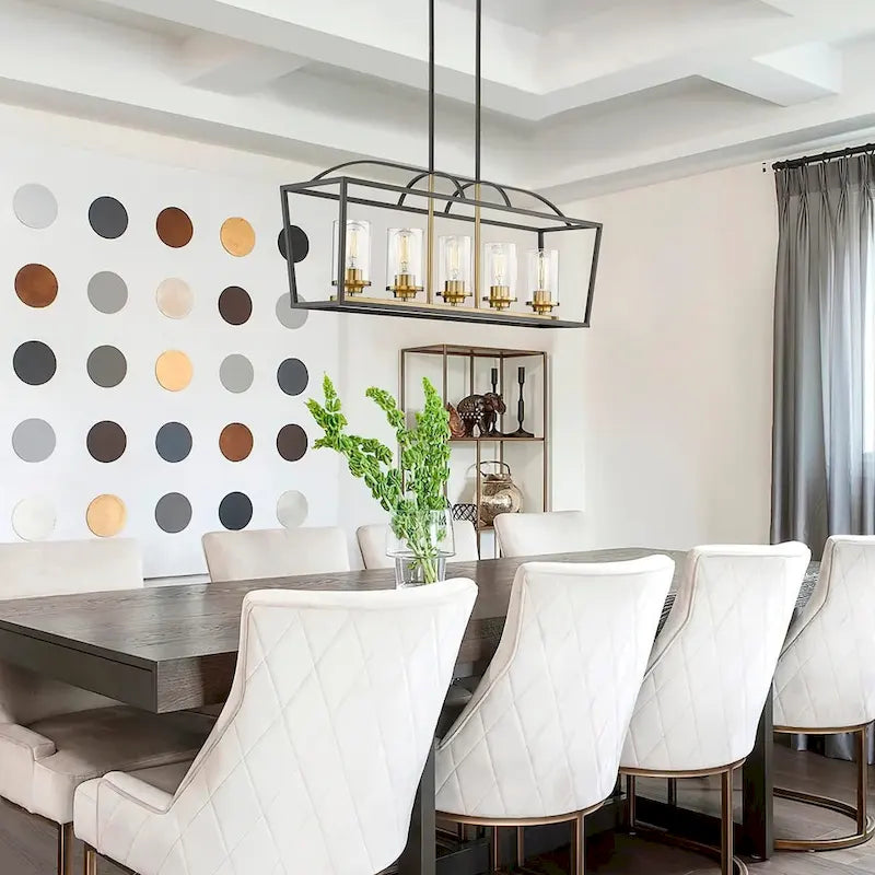 Suspension à 5 lumières pour îlot de cuisine