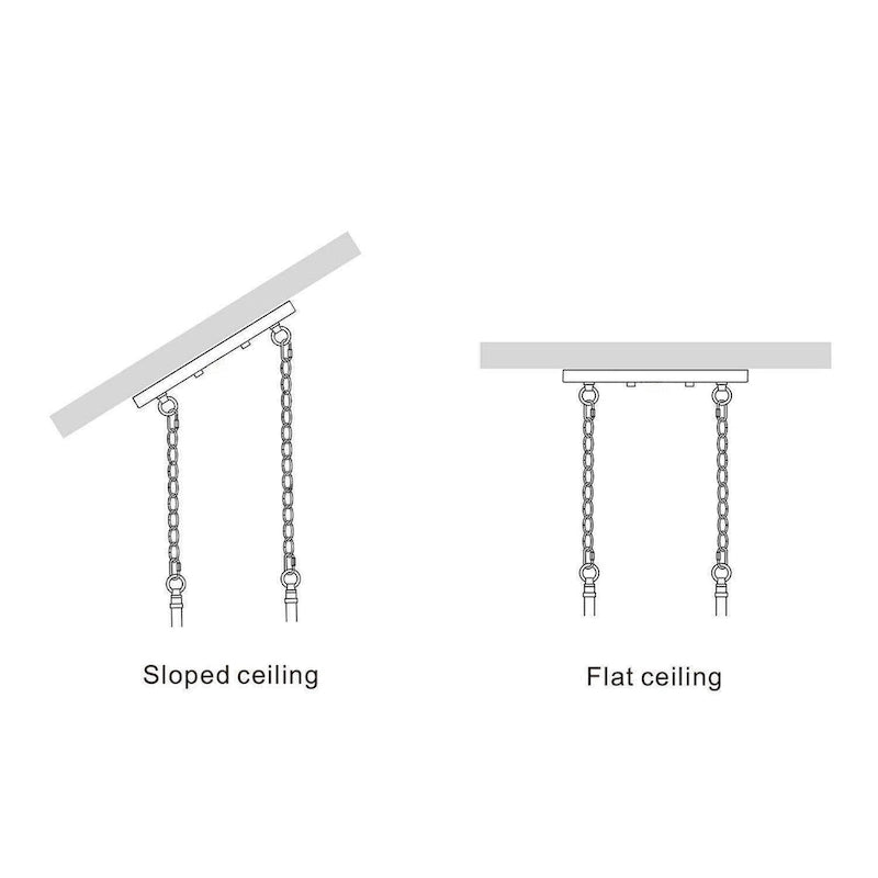 Lustre de style campagnard à 5 lumières, aspect bois, pour îlot de cuisine - L26 x l10,2 x H19,7