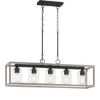 Lustre moderne linéaire Acroma à 5 lumières de 94 cm (37 po) - Certifié UL - 97 cm (38 po)