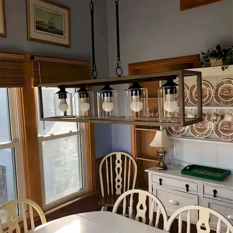 Lustre moderne linéaire Acroma à 5 lumières de 94 cm (37 po) - Certifié UL - 97 cm (38 po)