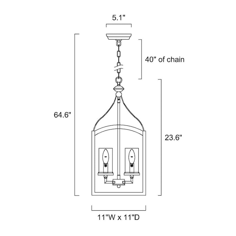 Suspension lanterne antique noire à 3 lumières avec abat-jour en verre