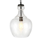 Suspension Verona 11 pouces de large avec abat-jour en verre - 11 pouces de large