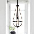 Medeia 11 Inch Matte Black Bohemian Glass Shade Pendant Ceiling Lighted