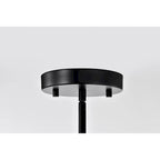 Suspension lumineuse Medeia 11 pouces avec abat-jour en verre bohème noir mat