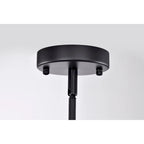 Suspension Fenix ​​Wave en verre opaque de 96,5 cm (38 pouces) à 5 lumières