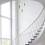 Suspension LED à 3 lumières avec cristal et variateur, plafonnier suspendu