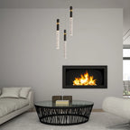 Suspension LED à 3 lumières avec cristal et variateur, plafonnier suspendu