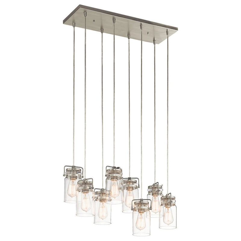 Kichler Lighting Brinley Collection 8-light Brushed Nickel Linear Chandelier
