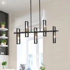 Mia 32 Inch Candle Style Kitchen Island Chandelier 5 Light - N/A