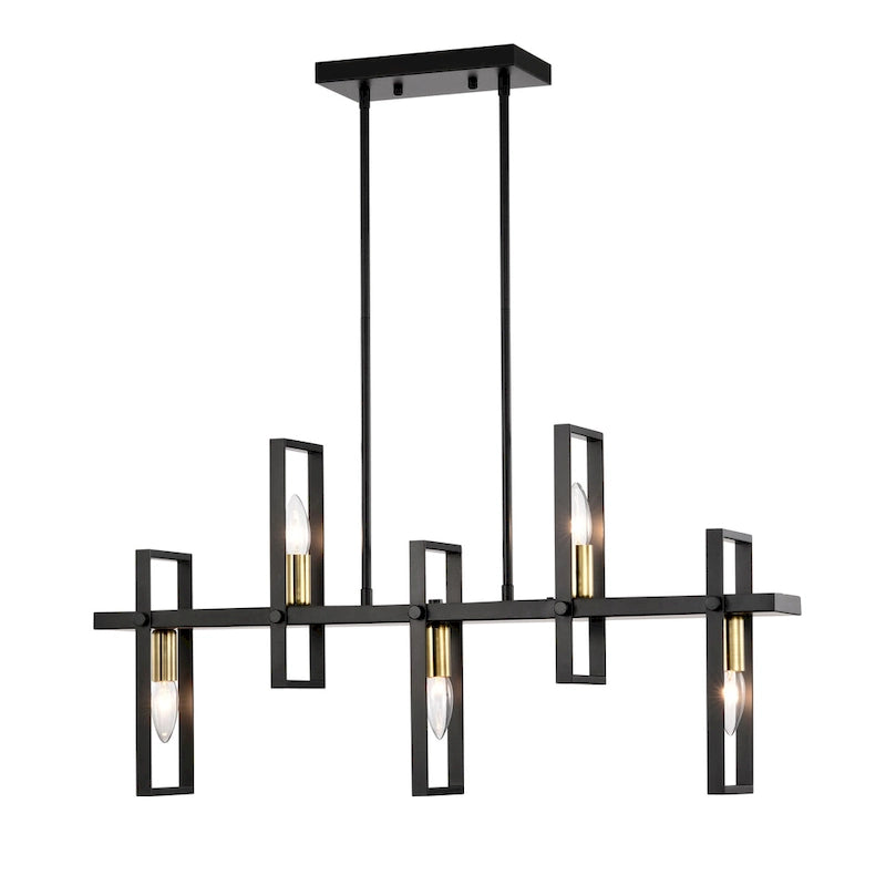 Lustre Mia 32 pouces style bougie pour îlot de cuisine, 5 lumières - Non disponible