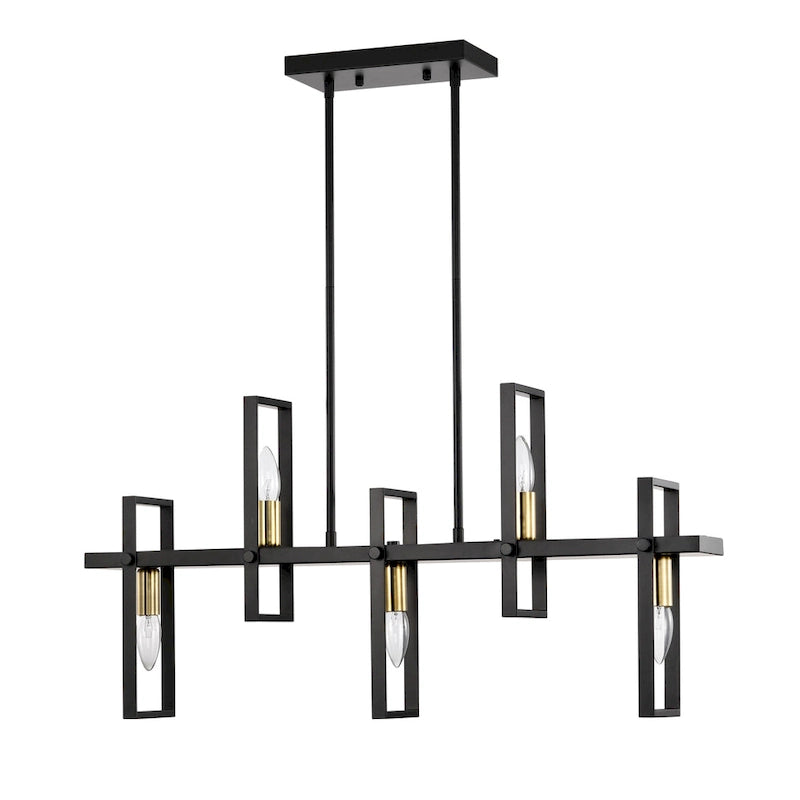 Lustre Mia 32 pouces style bougie pour îlot de cuisine, 5 lumières - Non disponible