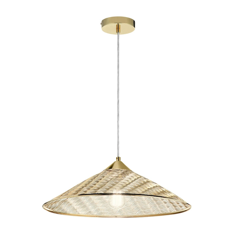 Suspension Isabelle River of Goods en métal doré poli - 20 x 20 x 8,25/56,25
