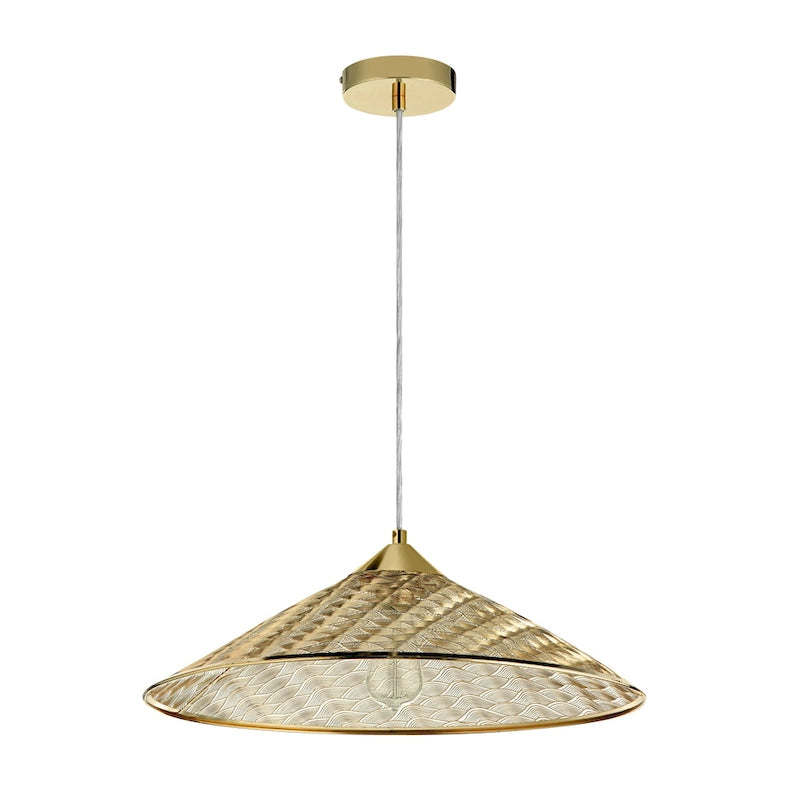 Suspension Isabelle River of Goods en métal doré poli - 20 x 20 x 8,25/56,25