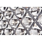 Applique murale ovale à 5 lumières pour îlot de cuisine, finition bronze huilé, avec sphères de cristal - Bronze huilé