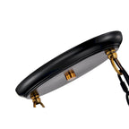 Luminaire pour îlot de cuisine avec abat-jour en verre noir et or antique à 4 lumières