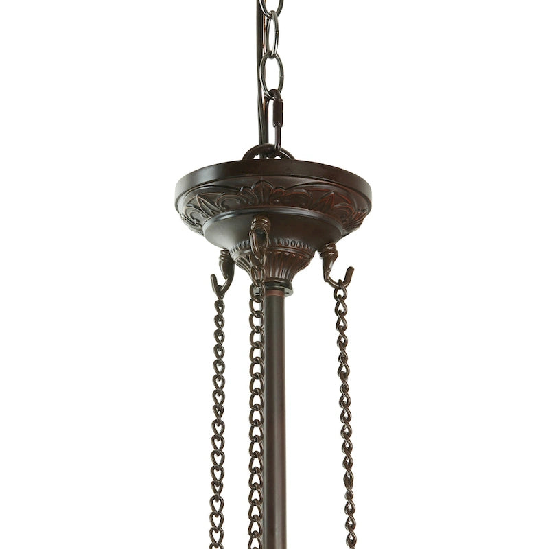 Suspension lumineuse Dragonflies River of Goods, inspirée de Tiffany, en vitrail bleu et vert et métal, 61 cm (24 pouces).