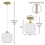 Suspension globe en verre et métal Digby River of Goods - Non disponible