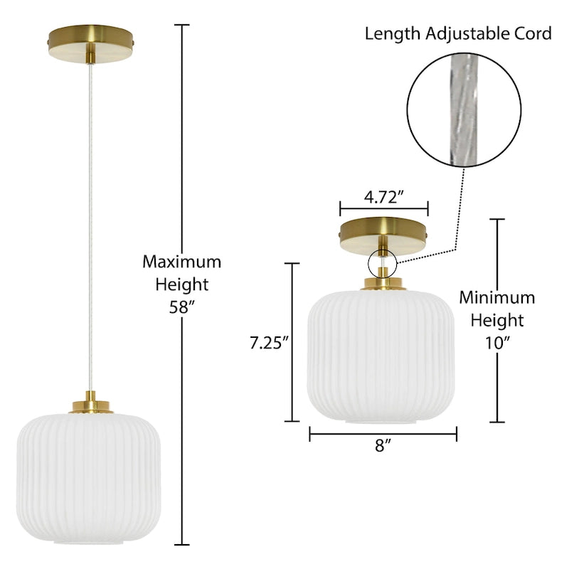 Suspension globe en verre et métal Digby River of Goods - Non disponible