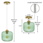 Suspension globe en verre et métal Digby River of Goods - Non disponible