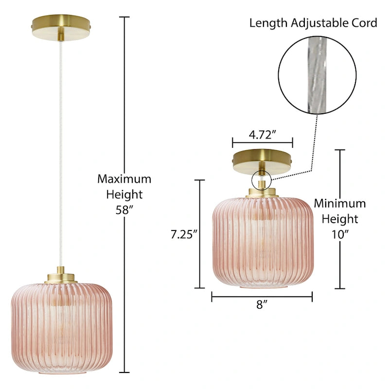Suspension globe en verre et métal Digby River of Goods - Non disponible