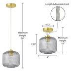 Suspension globe en verre et métal Digby River of Goods - Non disponible