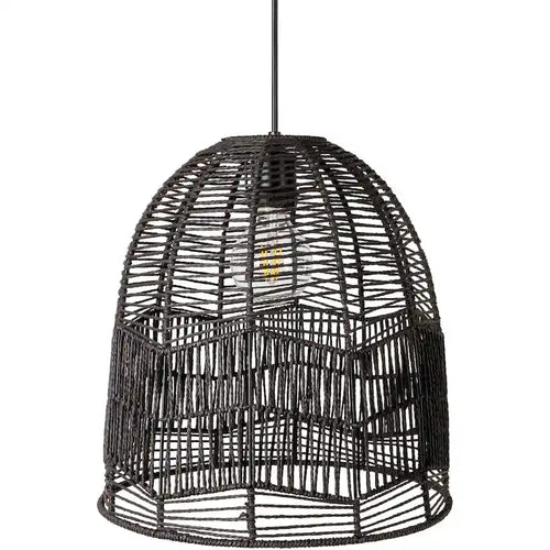 Artistic Weavers Naga Paper Rattan Canopy Pendant Lamp - 72 H x 14 W x 14 D