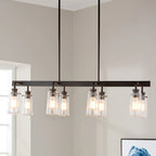 Lustre linéaire à 8 lumières en bronze vieilli de la collection Braelyn de Kichler Lighting