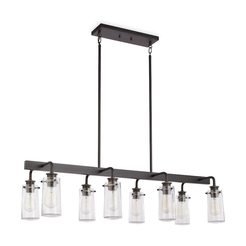 Lustre linéaire à 8 lumières en bronze vieilli de la collection Braelyn de Kichler Lighting