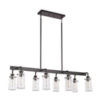 Lustre linéaire à 8 lumières en bronze vieilli de la collection Braelyn de Kichler Lighting