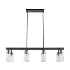Lustre linéaire à 8 lumières en bronze vieilli de la collection Braelyn de Kichler Lighting