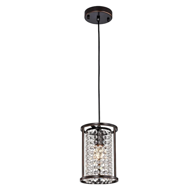 Suspension Chalte en bronze huilé à une lumière de 15 cm