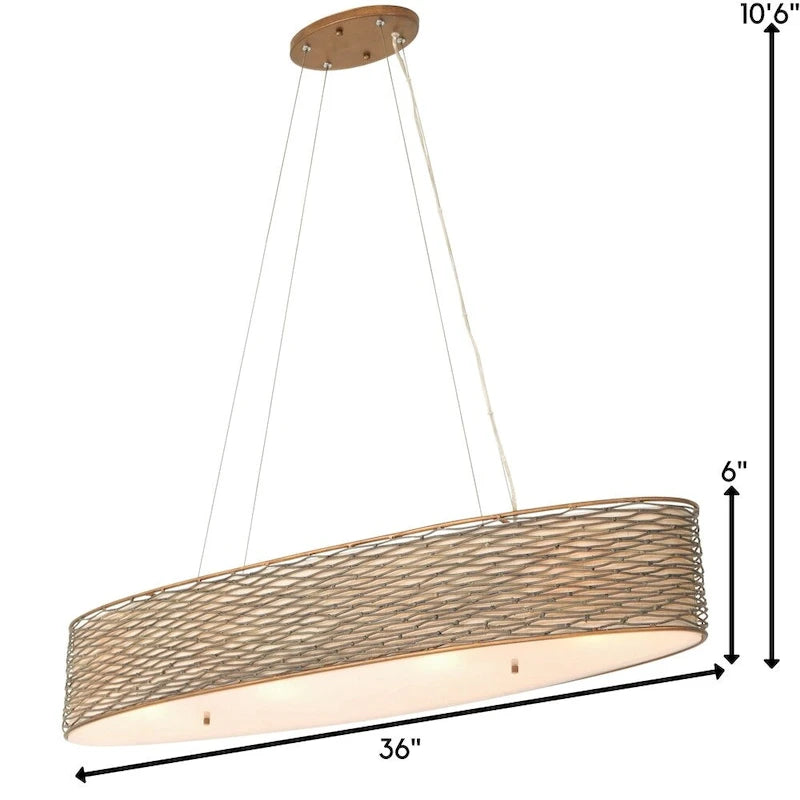 Suspension linéaire Flow à 4 lumières