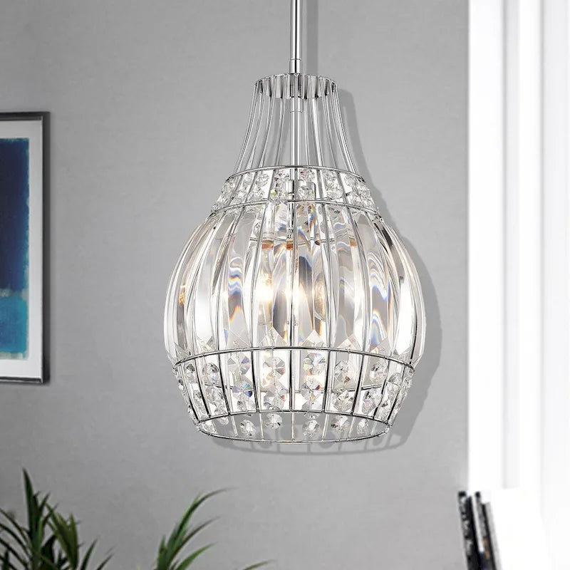 Claudia Chrome 1-Light Bowl Pendant
