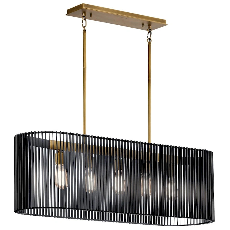 Kichler Linara 5-light Black Linear Chandelier