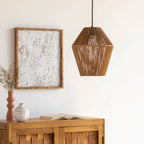 Suspension Camerano en rotin synthétique style côtier - 71 cm H x 11 cm L x 11 cm P