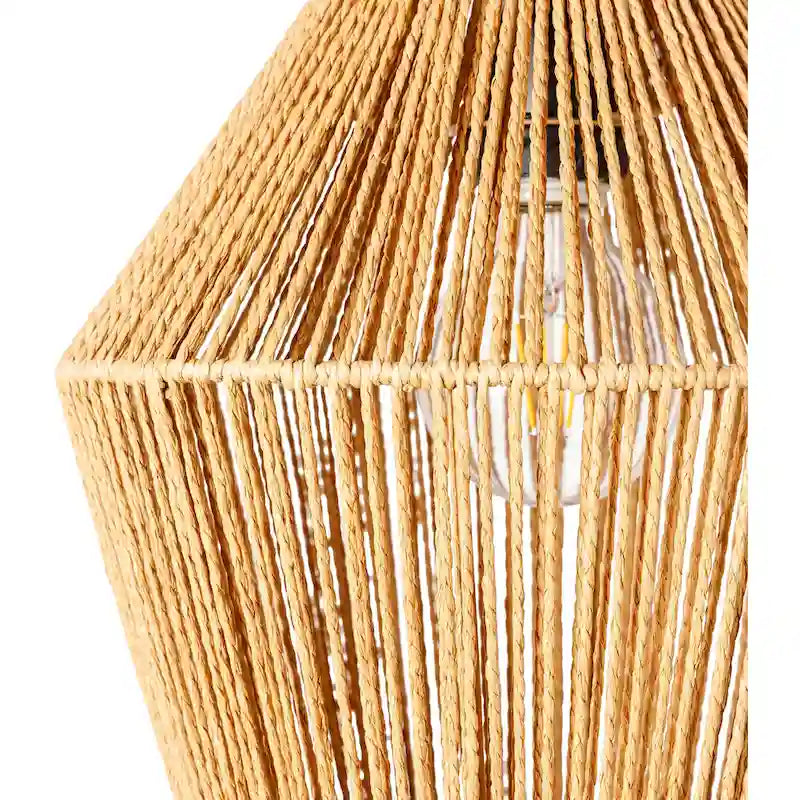 Suspension Camerano en rotin synthétique style côtier - 71 cm H x 11 cm L x 11 cm P