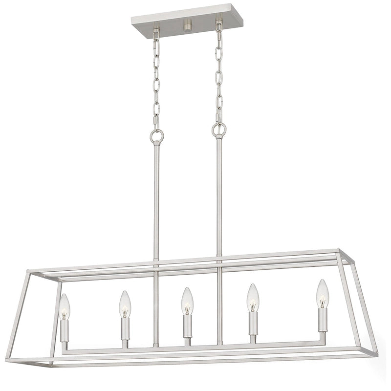 Prescott 5-Light Brushed Nickel Island Light