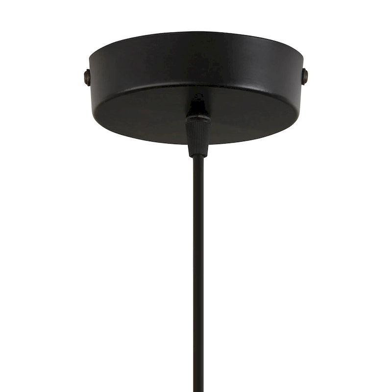 Suspension Niles River of Goods en rotin beige et bois, hauteur réglable, 25,4 cm (10 po) - 25,4 x 25,4 x 40,1 cm (10 x 10 x 15,8/80,8 po)