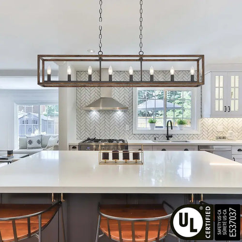 Acroma 8 - Light Kitchen Island Linear Chandelier-UL Certified - N/A