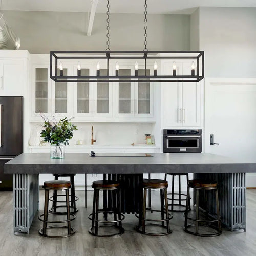 Acroma 8 - Lustre linéaire pour îlot de cuisine - Certifié UL - Non applicable