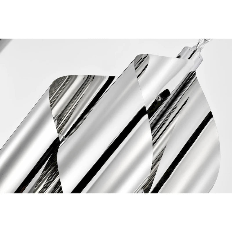 Ruzha Luminaire suspendu chromé et poli de 12 pouces à 4 lumières