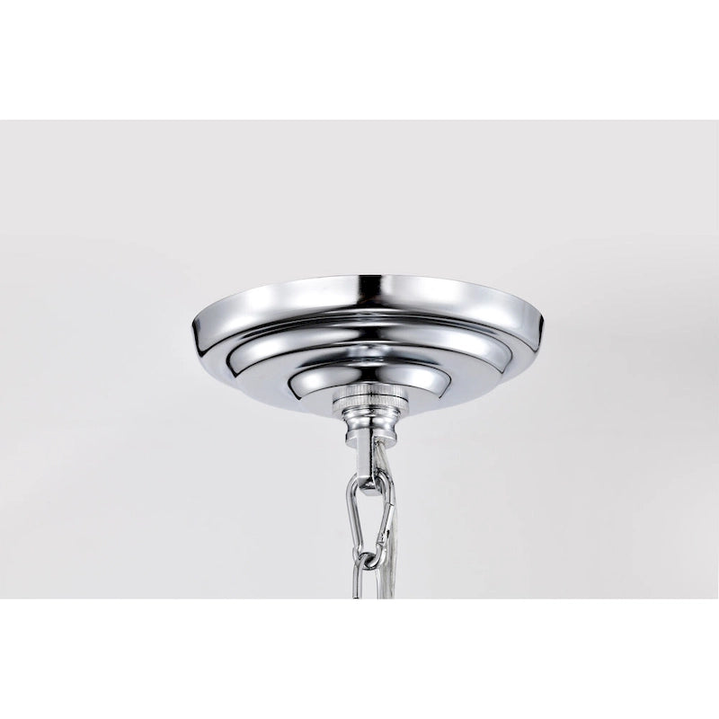 Ruzha Luminaire suspendu chromé et poli de 12 pouces à 4 lumières