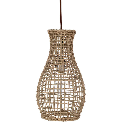 Suspension Minna Bohemian en rotin à dôme, 1 lumière, d'Artistic Weavers