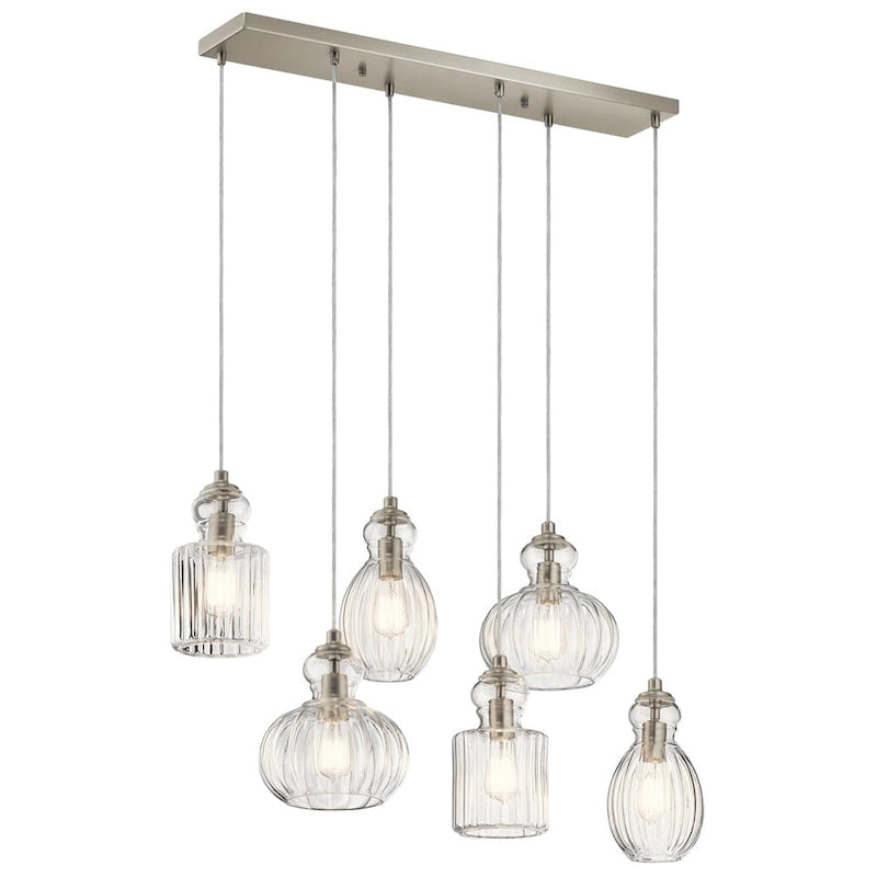 Kichler Lighting Riviera Collection 6-light Brushed Nickel Linear Chandelier