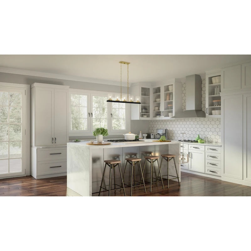 Applique murale Greeley à 5 lumières, noir mat - Noir mat