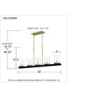 Applique murale Greeley à 5 lumières, noir mat - Noir mat