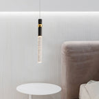 1-Light Crystal Bubble Pendant Light Fixture, Kitchen Hanging Pendant Light