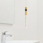 Suspension à une lumière en cristal à bulles, luminaire suspendu pour cuisine