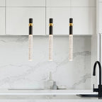 Suspension à une lumière en cristal à bulles, luminaire suspendu pour cuisine
